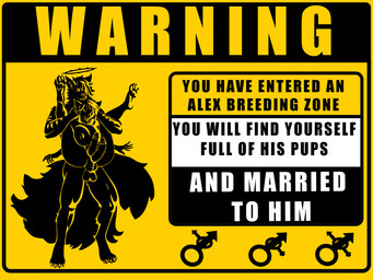 2_penises 9_tails ahegao animal_genitalia anthro balls breeding_kink duo feline_genitalia full_nelson full_nelson_(legs_held) genitals halo intersex looking_pleasured male male/male male_penetrating male_symbol_penetration maleherm multi_genitalia multi_penis multi_tail penetration penis smug_grin tail text warning_sign hannah_(adultunicorn) monster_fucker_sign alexzander_de_angelo fox_spirit absurd_res black_and_yellow hi_res busty_boy_(lore)