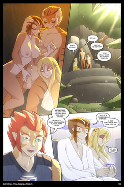 balls black_border border dialogue erection female female/female genitals glans group male male/female nipples nude nude_female nude_male penis text trio marik_azemus34 thundercats thundercats_2011 cheetara pumyra tygra humanoid comic english_text hi_res url