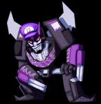 autobot clothing decepticon facial_hair goatee hat headgear headwear machine male mustache not_furry open_mouth purple_eyes simple_background smile solo standing teeth transparent_background vehicle wheel ovacalix hasbro mario_bros nintendo takara_tomy transformers transformers:_shattered_glass hot_rod_(transformers) waluigi cybertronian humanoid robot robot_humanoid 2018 alpha_channel digital_media_(artwork)