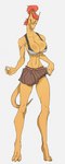 3_toes 4_fingers anthro big_breasts biped bottomwear breasts cleavage clothed clothing clothing_lift feet female fingers hair orange_hair red_hair simple_background skirt skirt_lift solo tail toes audunor mythology dragon mythological_creature mythological_scalie scalie 2019 digital_media_(artwork) hi_res