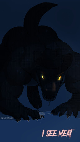 5_fingers all_fours anthro ass_up biceps big_butt bodily_fluids butt claws clothing cowboy_hat creepy dialogue drooling erection fingers genital_fluids genitals glowing glowing_eyes hat headgear headwear looking_at_viewer male mostly_nude muscular muscular_anthro muscular_male narrowed_eyes nude on_ground open_mouth pecs penis precum precum_on_ground precum_string raised_tail saliva scary sharp_teeth short_tail silhouette simple_background smile solo tail teeth text transparent_background vein veiny_penis yellow_eyes zuchawry glitch_productions the_amazing_digital_circus evil_gummigoo_(tadc) gummigoo_(tadc) crocodile crocodilian reptile scalie 2026 absurd_res alpha_channel english_text halftone hi_res signature watermark