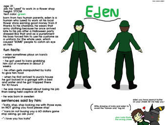 anthro armor blush brown_hair clothing duo eyes_closed female food hair headgear heart_symbol helmet human_on_anthro interspecies licking love male peanut_butter simple_background smile smug_face solo standing text tongue xerg-7 nintendo pokemon eden_(xerg-7) kata_(xerg-7) eeveelution generation_2_pokemon human mammal pokemon_(species) umbreon absurd_res hi_res model_sheet