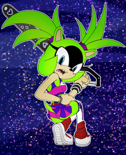 anthro biped black_nose blue_eyes bottomwear breasts chainsaw cheerleader_outfit clothed clothing cosplay costume countershade_face countershading crop_top crouching female footwear green_body green_hair hair halloween_costume holding_chainsaw holding_object holding_power_tool holding_tool holidays legwear looking_back looking_down medium_breasts open_mouth panties pink_clothing pink_panties pink_underwear power_tool rear_view sharp_teeth shirt shoes short_tail skirt sneakers solo stockings tail tan_body tan_countershading teeth thin_thighs tongue tools topwear underwear upskirt jumpjump halloween idw_publishing lollipop_chainsaw sega sonic_the_hedgehog_(comics) sonic_the_hedgehog_(idw) sonic_the_hedgehog_(series) juliet_starling surge_the_tenrec afrosoricid mammal tenrec 2025 hi_res