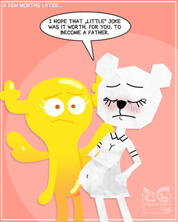 anthro antlers blush bodily_fluids breasts cleavage clothed clothing duo eyebrows eyelashes female horn navel nude nude_anthro nude_female pregnant regret simple_background tears text underage_pregnancy young young_anthro young_female toongrowner cartoon_network the_amazing_world_of_gumball penny_fitzgerald teri_(tawog) fairy paper_creature english_text hi_res