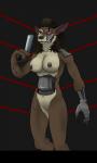 anthro breasts brown_body brown_fur brown_hair claws cybernetic_face cybernetics damage exposed_endoskeleton fangs female fur genitals gun hair handgun machine nails nipples nude pistol pussy ranged_weapon red_eyes robotic_reveal solo teeth weapon furryrex_(artist) zergrex blizzard_entertainment terminator_(franchise) terminator_gun_pose_(meme) warcraft klementina the_terminator_(terminator) android canid cyborg mammal robot t-800_series_(terminator) terminators_(terminator) were werecanid worgen 2017 3:5 hi_res meme