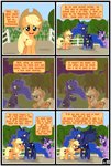 applejack_(mlp) base_three_layout comic dialogue english_text equid equine female feral freckles friendship_is_magic grid_layout group gutovi-kun hasbro hi_res horn larger_female male mammal my_little_pony mythological_creature mythological_equine mythology night plant princess_luna_(mlp) six_frame_grid six_frame_image size_difference smaller_male smile text three_row_layout tree twilight_sparkle_(mlp) winged_unicorn wings