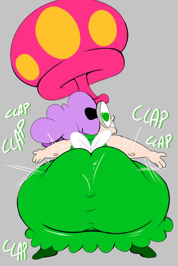 age_difference ass_clapping big_butt butt clothing dress elderly female green_clothing green_dress hair huge_butt mushroom_cap older_female purple_hair shortstack shortstack_female twerking denizen1414 cartoon_network chowder_(series) chowder truffles truffles_(chowder) hi_res