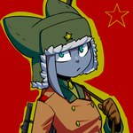 anthro clothing female fur grey_body grey_fur gun hat headgear headwear military ranged_weapon rifle solo ushanka weapon deadmimicked slavcat domestic_cat felid feline felis mammal 1:1 2018 absurd_res digital_media_(artwork) hi_res