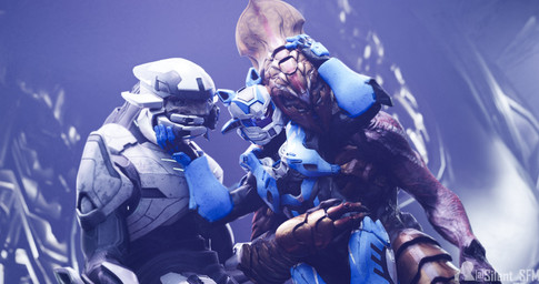 4_fingers faceless_character faceless_human faceless_male fake_ears female female_human fingers full_armor grey_eyes group hand_on_cheek hand_on_head hug hugging_another hugging_from_behind interspecies larger_male male male/female male_on_human mandibles pupils size_difference slit_pupils smaller_female smaller_human trio xenophilia yellow_eyes silent_sfm halo_(series) microsoft xbox_game_studios alien human mammal sangheili spartan_(halo) 256:135 3d_(artwork) 4k absurd_res colored digital_media_(artwork) hi_res