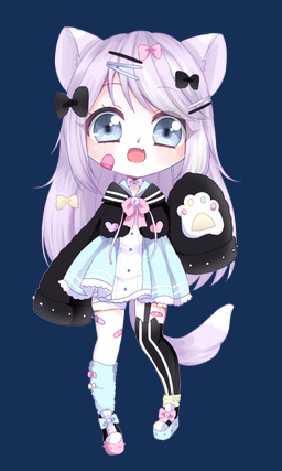 accessory bandage bow_ribbon clothing dress female footwear hair_accessory hair_bow hair_ribbon hairclip jacket looking_at_viewer ribbons shoes socks solo tail topwear hunibi animal_humanoid humanoid alpha_channel