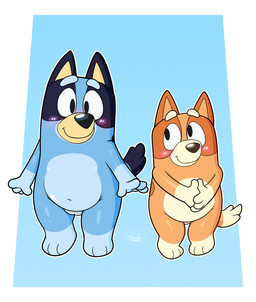anthro female genitals navel nude nude_female overweight overweight_female peeking_pussy slightly_chubby standing vulva young young_female boyhowdy bluey_(series) bingo_heeler bluey_heeler australian_cattle_dog canid canine canis cattledog domestic_dog herding_dog mammal pastoral_dog hi_res sibling_(lore) sister_(lore) sisters_(lore)