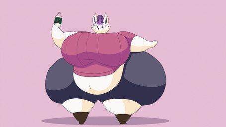 anthro belly belly_expansion big_belly big_breasts big_butt big_cheeks blobby blue_bottomwear blue_clothing blue_shorts body_inflation bottle bottomwear breast_expansion breasts brown_clothing brown_legwear brown_thigh_highs buckteeth burping butt butt_expansion cheek_expansion chubby_cheeks clothing container drinking_milk expansion eyewear female glasses holding_bottle holding_container holding_object huge_belly huge_breasts huge_butt huge_cheeks huge_thighs hyper hyper_belly hyper_breasts hyper_butt hyper_cheeks hyper_inflation hyper_thighs immobile inflation legwear liquid_inflation milk milk_bottle milk_container milk_inflation morbidly_obese morbidly_obese_anthro morbidly_obese_female nerd obese obese_anthro obese_female one_eye_closed open_mouth overweight overweight_anthro overweight_female pink_background purple_eyes purple_eyewear purple_glasses purple_inner_ear purple_nose rapid_expansion red_clothing red_mouth red_sweater red_topwear scut_tail short_tail shorts simple_background solo sweater swell_milk swelling tail teeth thick_thighs thigh_expansion thigh_highs tight_clothing topwear weight_gain white_body white_ears white_tail adansin nintendo pokemon klarra_(reathe) cinderace generation_8_pokemon lagomorph leporid mammal pokemon_(species) rabbit 16:9 2026 2d_animation animated cel_shading colored digital_media_(artwork) hi_res shaded widescreen