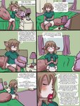 2012 3:4 anthro babystar biped clothing comic detailed_background dialogue diaper digital_media_(artwork) english_text female fur gemma_polson hair hi_res mammal profanity rodent sciurid solo text tree_squirrel