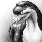 anthro cupcake food foot_hands foreskin frosting genitals licking male penis penis_tongue solo sprinkles tongue tongue_out unusual_anatomy unusual_genitalia_placement unusual_penis_placement zeemf cetacean dolphin mammal marine oceanic_dolphin orca toothed_whale 1:1 hi_res monochrome