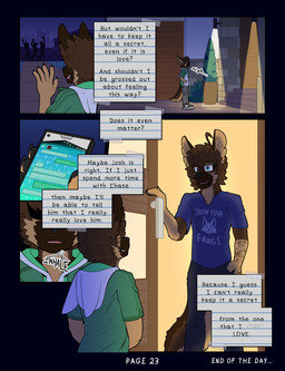 adolescent anthro clothed clothed_anthro clothed_male clothing dialogue eyebrow_through_hair eyebrows eyewear fully_clothed fully_clothed_anthro fully_clothed_male glasses hair male snowflake_pattern sound_effects text translucent translucent_hair young frostedchase chase_(frostedchase) max_(frostedchase) canid canine canis domestic_dog german_shepherd herding_dog mammal pastoral_dog comic english_text hi_res