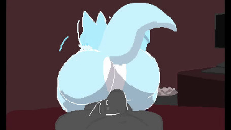 abdominal_bulge anthro anthro_penetrated areola arm_pull audible_ejaculation balls bed big_balls big_breasts big_butt blue_areola blue_blush blue_body blue_fur blue_hair blue_nipples blue_tongue blush bodily_fluids breasts butt cum cum_from_vagina cum_in_vagina cum_inflation cum_inside cutaway dark_body dark_fur duo female female_anthro female_penetrated first_person_view from_behind_position fucked_silly fur furniture genital_fluids genitals hair heart_symbol huge_balls huge_breasts huge_butt hyper hyper_inflation impregnation inflation leaking_cum lying male male/female male_penetrating male_penetrating_female male_pov moan multiple_angles nipples nude nude_anthro nude_female nude_male on_back on_bed on_bottom on_top ovulating ovum ovum_penetration ovum_with_heart penetrating_pov penetration penile penile_penetration penis penis_in_vagina prison_guard_position rear_view reverse_cowgirl_position sex side_view sperm_cell sperm_meets_ovum tail tongue tongue_out vaginal vaginal_fluids vaginal_fluids_on_penis vaginal_penetration wings cutiefox settledowncowboy grey_havens spiral_knights jess_(cutiefox14) osky_(settledowncowboy) felid feline human mammal seraphynx_(species) animated digital_media_(artwork) long_playtime loop pixel_(artwork) pixel_animation sound tagme video