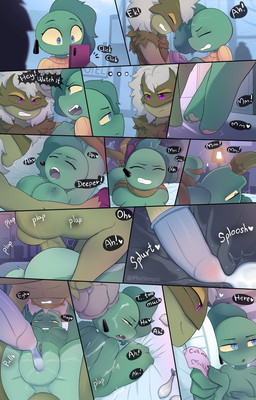 after_sex anal anal_penetration anthro bed bedroom_sex big_breasts big_butt big_penis biped blue_eyes bodily_fluids bouncing_breasts breast_grab breast_squish breasts butt candle cervical_penetration condom condom_in_uterus cum cum_explosion cum_in_uterus cum_inside cum_on_arm cum_on_back cum_on_face dialogue double_penetration duo ear_piercing ear_ring electronics erection eyes_closed female female_penetrated filled_condom from_behind_position from_front_position fur furniture genital_fluids genitals grabbing_bedding green_body green_fur green_skin hand_on_breast head_bump head_grab holding_object holding_phone internal jockey_position lamp lying lying_on_bed male male/female male_penetrating male_penetrating_female mating_press moan morning_after on_back on_bed on_front oral oral_penetration pawpads penetration penile penile_penetration penis penis_in_vagina phone piercing plump_labia prone_bone_position pupils purple_eyes restrained restrained_by_tentacles ring_piercing rough_sex ruff sex sexual_barrier_device slit_pupils speech_bubble squish submissive submissive_female tentacle_around_breast tentacle_in_ass tentacle_in_mouth tentacle_penetration tentacles that_escalated_quickly uterus vaginal vaginal_fluids vaginal_penetration vulva wanting_more yellow_sclera phosenpai nintendo pokemon pholi generation_4_pokemon hybrid lagomorph leporid mammal pokemon_(species) rabbit roserade 2024 comic hi_res