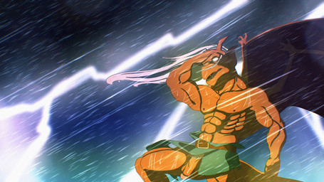 abs anthro balls belt bottomwear clothed clothing electricity genitals glowing glowing_eyes hair horn humanoid_genitalia humanoid_penis humanoid_pointy_ears ineffective_clothing ineffective_loincloth lightning loincloth loincloth_only male membrane_(anatomy) membranous_wings nipples penis pointy_ears raining red_body solo topless white_hair wings alejandrogzsz disney gargoyles brooklyn_(gargoyles) gargoyle 16:9 4k absurd_res digital_media_(artwork) hi_res widescreen