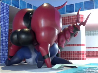 andromorph andromorph/male animal_genitalia animal_penis anthro anus balls big_anus big_balls blue_body bodily_fluids bug_horse company_logo cum cum_inflation cum_inside electronics equine_genitalia equine_penis feral for_a_head genital_fluids genitals hyper hyper_genitalia inflation intersex intersex/male male penetration penis red_body red_skin screen screen_face swimming_pool tail tapering_tail television thick_thighs vaginal vaginal_penetration yellow_eyes bacility sound_warning kingofacesx_(modeler) opennsfwsp_(sfx) pointyaux_(sfx) counter-strike nintendo pokemon beep_(bacility) equid equine generation_5_pokemon horse mammal object_head pokemon_(species) scolipede screen_head tv_head tv_head_robot 3d_(artwork) 3d_animation 4:3 animated digital_media_(artwork) short_playtime sound tagme video