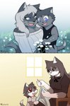 anthro chair duo female flower furniture group happy holidays inbred_child male plant sewing sewing_needle sitting smile string window catkitte mother's_day bonehand_(catkitte) ugly_cat_(catkitte) domestic_cat felid feline felis mammal 2021 digital_drawing_(artwork) digital_media_(artwork) hi_res signature mother_(lore) mother_and_child_(lore) mother_and_son_(lore) parent_(lore) parent_and_child_(lore) parent_and_son_(lore) son_(lore)