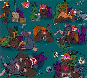 anal anal_penetration anus attribute_theft backsack balls bodily_fluids chastity_cage chastity_device close-up cum cum_in_ass cum_inside dialogue drinking drinking_potion ejaculation eyewear fellatio free_samples from_behind_position gaping gaping_anus genital_fluids genitals glasses group group_sex growth hypnosis hypnotic_eyes hypnotic_glasses impregnation kissing kneeling leg_glider_position level_drain lying male male/male mind_control on_side oral penetration penile penile_penetration penis potion pregnant pregnant_male questionable_consent raised_leg sex shrinking simple_background size_theft size_transformation slightly_chubby speech_bubble spitroast spread_anus spreading staff tapering_penis text transformation wearing_glasses asbel_lhant conditional_dnp ailurid imp kobold mammal murid murine rat red_panda rodent scalie 2025 absurd_res digital_drawing_(artwork) digital_media_(artwork) english_text hi_res sequence