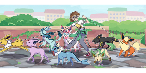 ambiguous_gender bag barking black_body black_fur blue_body blue_fur brown_hair bubble building city city_background clothed clothing collar collar_in_mouth dog_walking dogwalking ear_fins eyes_closed eyewear female feral fin flower forked_tail frill_(anatomy) fur glasses group hair head_fin head_leaf ivy_(plant) leaf leaf_tail leash mane membrane_(anatomy) membranous_frill one_eye_closed open_mouth orange_body orange_fur outside overwhelmed pink_body pink_fur plant purple_body purple_fur running satchel shrub size_difference sniffing struggling tail tail_fin tan_body tan_fur tendrils tired tree unusual_anatomy unusual_tail vines walking white_body white_fur yawn yellow_body yellow_fur ghost-of-dragoon nintendo pokemon eeveelution espeon flareon generation_1_pokemon generation_2_pokemon generation_4_pokemon generation_6_pokemon glaceon human jolteon leafeon mammal pokemon_(species) sylveon umbreon vaporeon hi_res