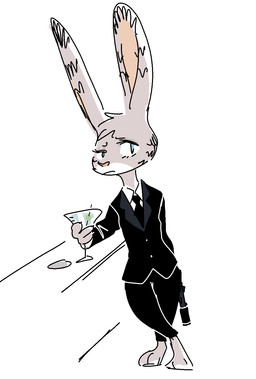 anthro clothed clothing gun holding_gun holding_object holding_ranged_weapon holding_weapon male ranged_weapon solo suit weapon nobby_(artist) disney zootopia jack_savage lagomorph leporid mammal rabbit aliasing binary_drawing digital_drawing_(artwork) digital_media_(artwork) hi_res sketch