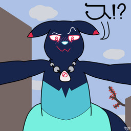 ambiguous_gender anthro blush eyebrows jewelry looking_at_viewer necklace pinned raised_eyebrow requesting semi-anthro sex_request simple_background sky smug solo standing_over_viewer arl-snek rain_world videocult inv_(rain_world) slugcat 1:1 absurd_res digital_media_(artwork) hi_res
