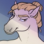 anthro brown_eyes hair hair_bun male solo vesrin socrates_vasilakis equid equine horse mammal 1:1 absurd_res hi_res icon