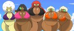 afro age_difference anthro big_breasts big_butt big_hair bikini black_hair breasts butt clothing covered_eyes dark_body dark_skin elderly_female family female green_body green_skin group hair hair_over_eyes huge_breasts mature_female nipple_outline older_female plant red_hair slightly_chubby swimwear thick_thighs two-piece_swimsuit white_hair wrinkles igphhangout nintendo pokemon brook_(igph) courtney_(igph) ivy_(igph) nekeisha_(igph) ditto_(pokemon) eldegoss elemental_creature flora_fauna generation_1_pokemon generation_5_pokemon generation_8_pokemon humanoid pokemon_(species) whimsicott hi_res aunt_(lore) aunt_and_niece_(lore) daughter_(lore) grandchild_(lore) granddaughter_(lore) grandmother_(lore) grandmother_and_grandchild_(lore) grandmother_and_granddaughter_(lore) grandparent_(lore) grandparent_and_grandchild_(lore) mother_(lore) mother_and_child_(lore) mother_and_daughter_(lore) niece_(lore) parent_(lore) parent_and_child_(lore) parent_and_daughter_(lore) sibling_(lore) sister_(lore) sisters_(lore)