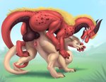 anal anal_penetration animal_genitalia balls bodily_fluids cum cum_in_ass cum_inside digital_media_(artwork) dominant dragon duo european_mythology feral feral_on_feral feral_penetrated feral_penetrating feral_penetrating_feral from_behind_position genital_fluids genital_slit genitals half-erect hi_res knot male male/male male_penetrated male_penetrating male_penetrating_male morca_(character) mounting mythological_creature mythological_scalie mythology naaras naive_tabby penetration penile penile_penetration penis penis_in_ass penis_size_difference scalie sex shaded small_penis tail text western_dragon