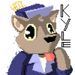 1:1 animated anthro big_eyes blep blinking canid canine canine_ears canis clothing digital_media_(artwork) hat headgear headwear htjz-jhon janitor kyle_(the_werecleaner) male mammal mythological_canine mythological_creature mythology pixel_(artwork) pixel_animation pleading_eyes short_playtime solo text the_werecleaner tongue tongue_out watermark were werecanid werecanine werewolf wolf