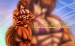 abs anthro biceps big_muscles bikini clothed clothing female flat_chested flexing huge_muscles muscular muscular_anthro muscular_female pose skimpy solo swimwear tail tight_clothing two-piece_swimsuit cylnx all_dogs_go_to_heaven don_bluth sasha_la_fleur bird_dog canid canine canis domestic_dog hunting_dog irish_setter mammal setter 16:10 2013 widescreen