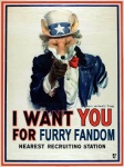 5_fingers anthro border clothed clothing fingers front_view gesture hand_gesture hat headgear headwear looking_at_viewer male parody pointing pointing_at_viewer poster poster_template propaganda recruitment_poster solo star suit text white_border keeshanic-fox i_want_you uncle_sam canid canine fox mammal english_text half-length_portrait meme portrait