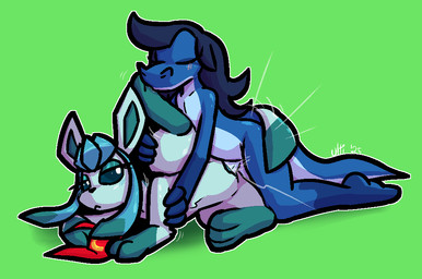 3_toes anthro anthro_on_feral anthro_penetrating anthro_penetrating_feral bestiality black_nose blue_body blue_hair blue_inner_ear blue_penis blue_scales blue_sclera blue_vulva blush emotionless_sex erection feet female female_penetrated feral feral_penetrated foot_fetish foot_on_face foot_play frown genitals green_background hair kerchief kiss_on_foot kissing kneeling leg_glider_position leg_grab leg_markings looking_at_another looking_back looking_up male male/female male_penetrating male_penetrating_female markings motion_lines nude penetration penis raised_leg red_kerchief scales sex simple_background socks_(marking) tail_around_partner thrusting toes vaginal vaginal_penetration vulva white_eyes ultilix nintendo pokemon ulti_(ultilix) canid eeveelution generation_4_pokemon glaceon lizard mammal pokemon_(species) reptile scalie 2025