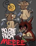 ambiguous_gender angry anthro black_sclera blush buckteeth coin coin_slot collar demonic_eyes duo ear_piercing ear_ring eyewear glasses grabbing grabbing_collar piercing red_eyes ring_piercing screaming shaking sharp_teeth shivering slightly_chubby slow_transformation slowburn teeth transformation violence furufoo anon lizard_(furufoo) capybara caviid mammal rodent hi_res sequence trans_(lore) trans_woman_(lore)