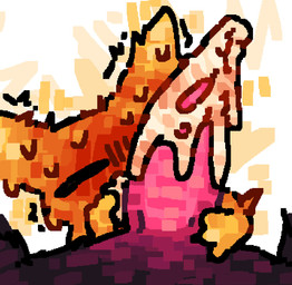 ambiguous_gender big_ears big_eyes blush blush_lines blushing_profusely bodily_fluids cum cum_from_mouth cum_in_mouth cum_inside cum_on_hand cum_on_own_penis cum_on_penis cum_on_self duo eyes_closed feral genital_fluids genitals leaking_cum male male/ambiguous oral orange_body penis pink_penis shaking size_difference sweat sweatdrop tapering_penis scaliescum rain_world videocult monk_(rain_world) lizard_(rain_world) pink_lizard_(rain_world) slugcat aliasing digital_media_(artwork) hi_res