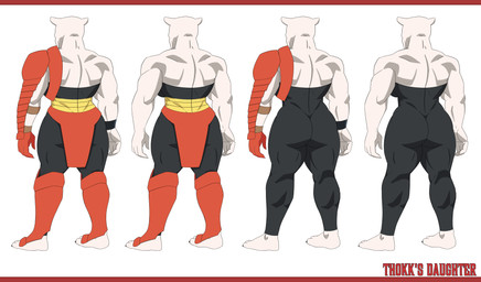 3_toes 5_fingers abs anthro armor back_muscles bare_back bare_shoulders barefoot big_butt biped black_claws black_clothing black_cuffs black_skinsuit bottomwear breasts broad_shoulders butt claws clothed clothed_anthro clothed_female clothing collarbone cuffs_(clothing) ears_aside faceless_anthro faceless_character faceless_female feet female finger_claws fingers fully_clothed fully_clothed_anthro fully_clothed_female fur greaves humanoid_hands light_body light_fur loincloth medium_breasts monotone_body monotone_fur mouth_closed multicolored_bottomwear multicolored_clothing multicolored_loincloth muscular muscular_anthro muscular_arms muscular_female muscular_thighs pauldron plantigrade red_armor red_greaves red_pauldron red_text side_boob simple_background skinsuit solo standing straight_legs text thick_neck three-quarter_view tight_clothing toe_claws toes two_tone_bottomwear two_tone_clothing two_tone_loincloth white_background white_body white_ears white_fur wide_hipped_anthro wide_hipped_female wide_hips aspirantpill image_comics invincible_(image_comics) thokk's_daughter felid lion mammal pantherine 2025 absurd_res character_name digital_drawing_(artwork) digital_media_(artwork) english_text hi_res letterbox model_sheet