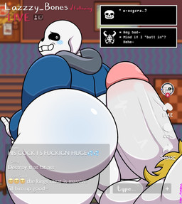 anthro bone duo male skeleton kingfurball undertale_(series) asgore_dreemurr sans_(undertale) hi_res