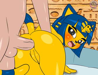 anal anal_penetration anthro anthro_focus anthro_penetrated anus balls blue_hair butt cat_tail clitoris detailed_background duo egyptian faceless_character faceless_human faceless_male female female_focus female_on_human female_penetrated furniture genitals hair human_on_anthro human_penetrating human_penetrating_anthro interspecies larger_human male male/female male_on_anthro male_penetrating male_penetrating_female multicolored_tail nude nude_anthro nude_female nude_male on_sofa open_mouth penetration penile penile_penetration penis penis_in_ass sex short_hair size_difference sofa solo_focus tail tongue uraeus vulva yellow_body sirjzau animal_crossing nintendo ankha_(animal_crossing) domestic_cat felid feline felis human mammal absurd_res hi_res hieroglyphic_text