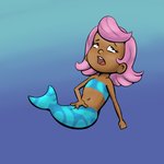 dark_body dark_skin female genitals hair loli navel pink_hair pussy solo split_form young thunderouserections bubble_guppies molly_(bubble_guppies) humanoid marine merfolk 1:1