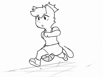 anthro ball basketball_(ball) bottomwear breasts clothed clothed_anthro clothed_female clothing dribbling eyes_closed female female_anthro floor footwear front_view fur glistening glistening_eyes hair jumping motion_lines mouth_closed playing_basketball pose running shirt shoes shorts simple_background sleeveless_shirt sleeveless_topwear smile solo tail tied_hair topwear white_background wide_eyed conditional_dnp sonokido ventura_city_drifters alina_scratch domestic_cat felid feline felis mammal russian_blue 2023 4:3 animated digital_media_(artwork) no_sound short_playtime video