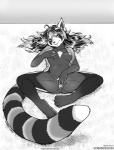 4_toes anthro biped breasts claws clitoris countershade_feet countershading feet female gaping genitals lying nude on_back pose pussy solo spread_legs spread_pussy spreading toes vkyrie vega_(artica) ailurid mammal red_panda 2013 greyscale hi_res monochrome pinup