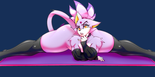 anthro armwear big_butt black_clothing black_gloves black_handwear butt clothing elbow_gloves eyelashes eyeshadow female female_anthro forehead_gem fur gem gloves half-closed_eyes handwear looking_at_viewer makeup mostly_nude muscular muscular_female narrowed_eyes orange_eyes purple_body purple_eyeshadow purple_fur solo spread_legs spreading tail wide_hips randomgloves sega sonic_the_hedgehog_(series) blaze_the_cat domestic_cat felid feline felis mammal alpha_channel hi_res