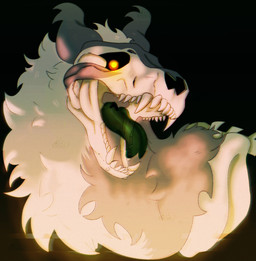 ambiguous_gender anthro bone male open_mouth skeleton skull tongue wolf_skull cloudy_hyena undertale_(series) oliver_(cloudy_hyena) canid canine canis mammal wolf hi_res