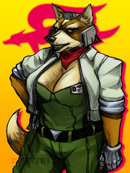 anthro big_breasts breasts brown_body brown_fur clothed clothed_anthro clothing crossgender electronics female fur green_clothing grey_clothing grey_jacket grey_topwear headgear headphones headset headset_microphone huge_breasts jacket kerchief lips metal_hand military_uniform pilot_uniform red_kerchief simple_background solo tan_body tan_fur thick_bottom_lip topwear uniform whiskers band1tnsfw nintendo star_fox fox_mccloud canid canine fox mammal 3:4 absurd_res digital_drawing_(artwork) digital_media_(artwork) hi_res