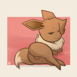 animal_genitalia animal_penis brown_body brown_fur brown_tail canine_genitalia canine_penis erection feral fur genitals knot male multicolored_body multicolored_fur multicolored_tail one_eye_closed penis quadruped red_background sheath simple_background solo tail tongue tongue_out white_background white_body white_fur white_tail tofuuu nintendo pokemon eevee generation_1_pokemon pokemon_(species) animated