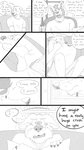2020 9:16 anthro beard beverage blush bodily_fluids body_hair canid canine canis chest_hair cliff_(unpopularwolf) close-up comic dialogue digital_media_(artwork) duo ears_back ears_down elliot_(unpopularwolf) ellipsis english_text facial_hair fangs father_(lore) father_and_child_(lore) father_and_son_(lore) hi_res male mammal name_drop name_in_dialogue parent_(lore) parent_and_child_(lore) parent_and_son_(lore) pivoted_ears sitting son_(lore) sweat sweatdrop teeth text unpopularwolf whiskers wolf