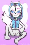 anthro blush bottomless clothed clothing female fur genitals heart_eyes heart_symbol hoodie jacket looking_at_viewer multicolored_body pussy simple_background smile solo tail topwear two_tone_body two_tone_tail vaginal white_body white_fur white_tail mimikiwi102 epic_games fortnite catalyst_(fortnite) lwdist_nightmare canid canine fox mammal 2:3 absurd_res hi_res