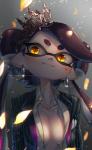 breasts cleavage clothed clothing female glistening glistening_body glistening_hair hair pseudo_hair smile solo tentacle_hair tentacles hizake nintendo splatoon callie_(splatoon) animal_humanoid cephalopod cephalopod_humanoid humanoid inkling marine marine_humanoid mollusk mollusk_humanoid hi_res portrait